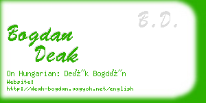 bogdan deak business card